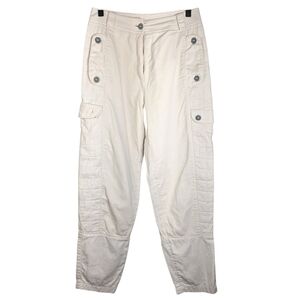 Vintage 90s Y2k Cargo Pants Womens 27x27 High Waist 100% Cotton Quilted Balloon